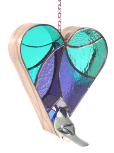 Hearts Intertwined bird feeder shown in 
